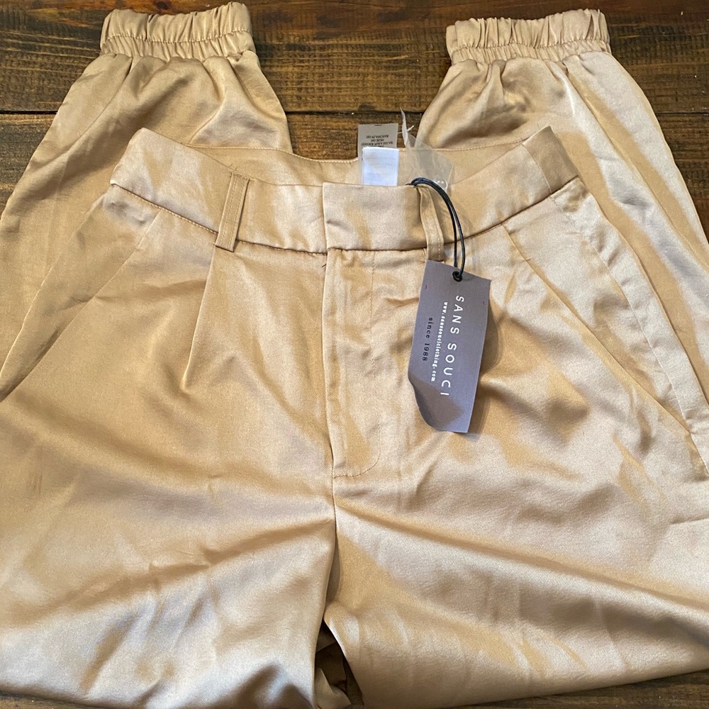 Sans Souci Silky Jogger Style Dress Pants Sm NWT